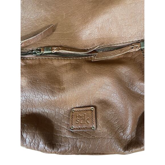 The Sam Camino Leather Boho Backpack Cognac Color Boho Hippie 90s Style - Picture 6 of 10